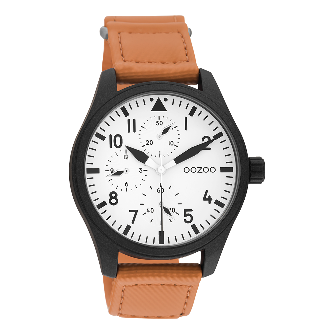 Negro OOZOO Mira con correa de velcro naranja - C11005