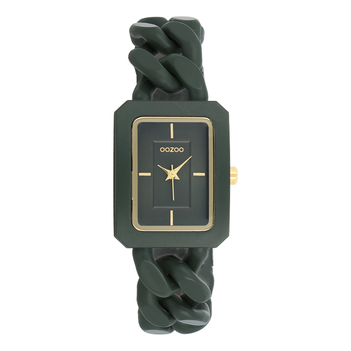 oozoo Groene OOZOO horloge met schakelarmband C11279 Laatste dag