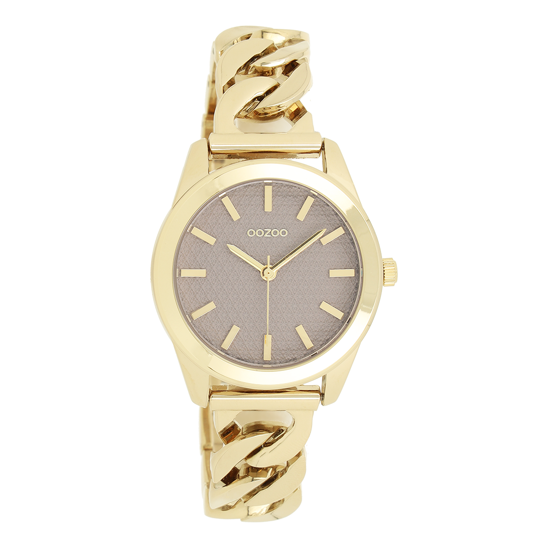 OOZOO Timepieces C11420 goudkleurige horloge goudkleurige band