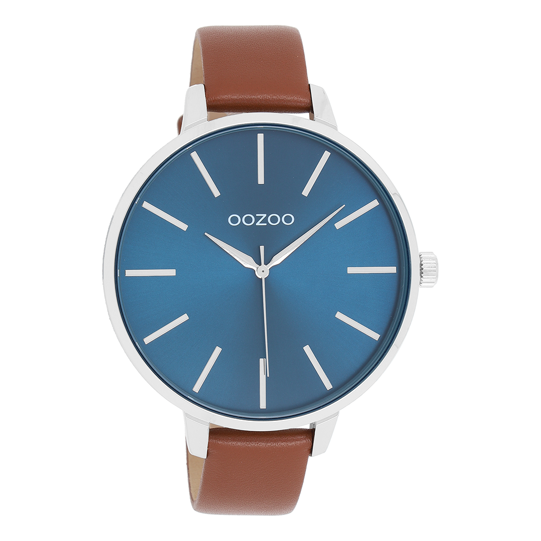 OOZOO Timepieces C11439 groene horloge bruine band