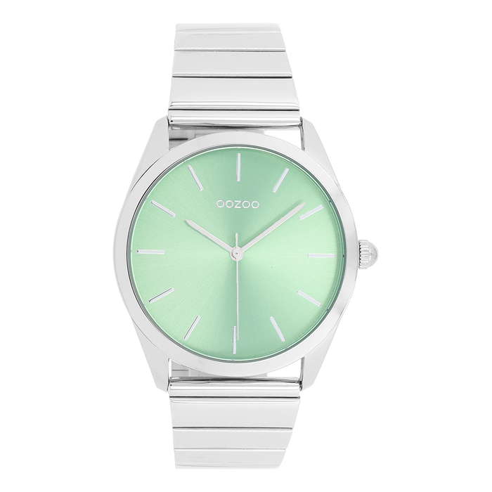 oozoo Zilverkleurige OOZOO horloge met roestvrijstalen armband - Main Image