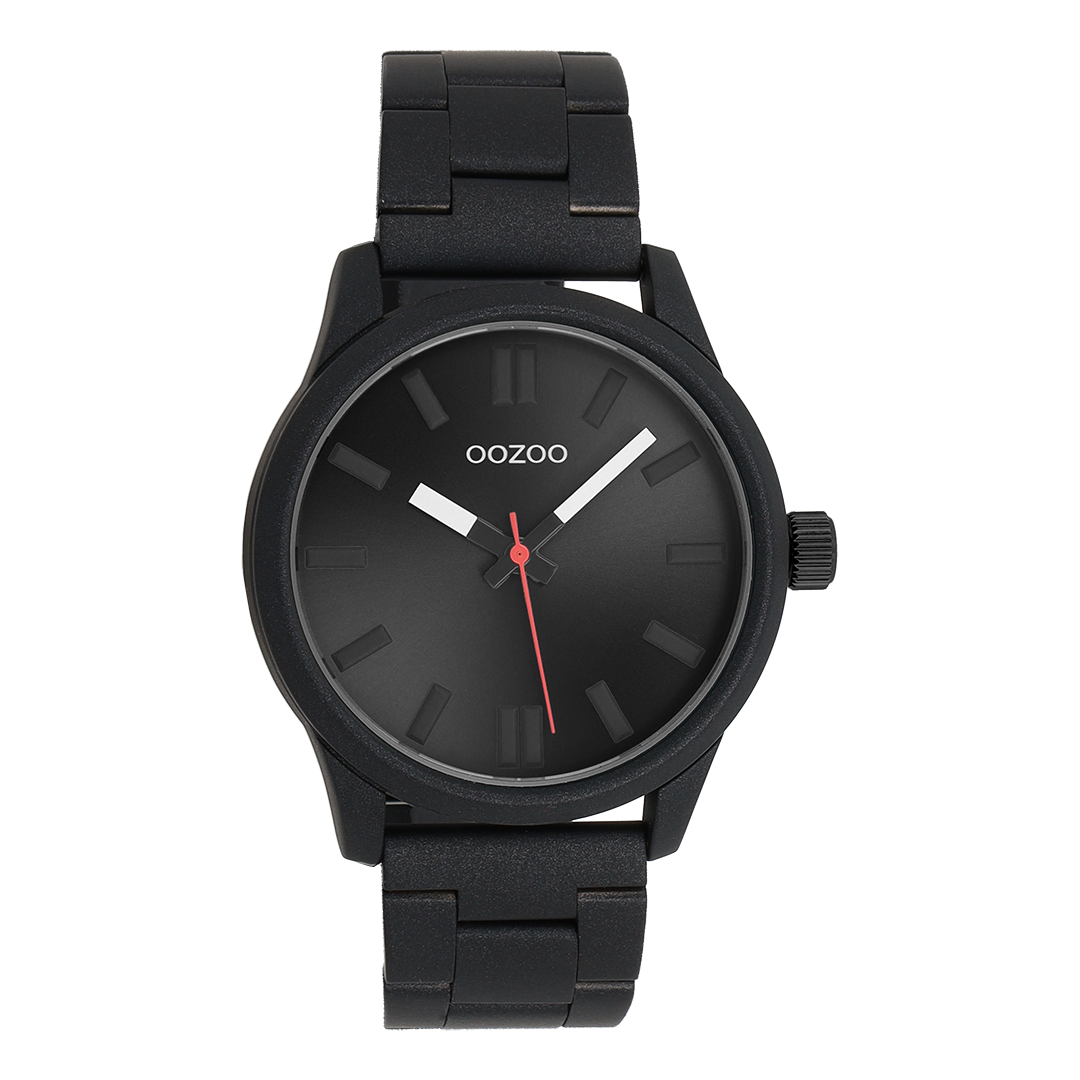 OOZOO Timepieces C11619 black watch black strap display picture 2