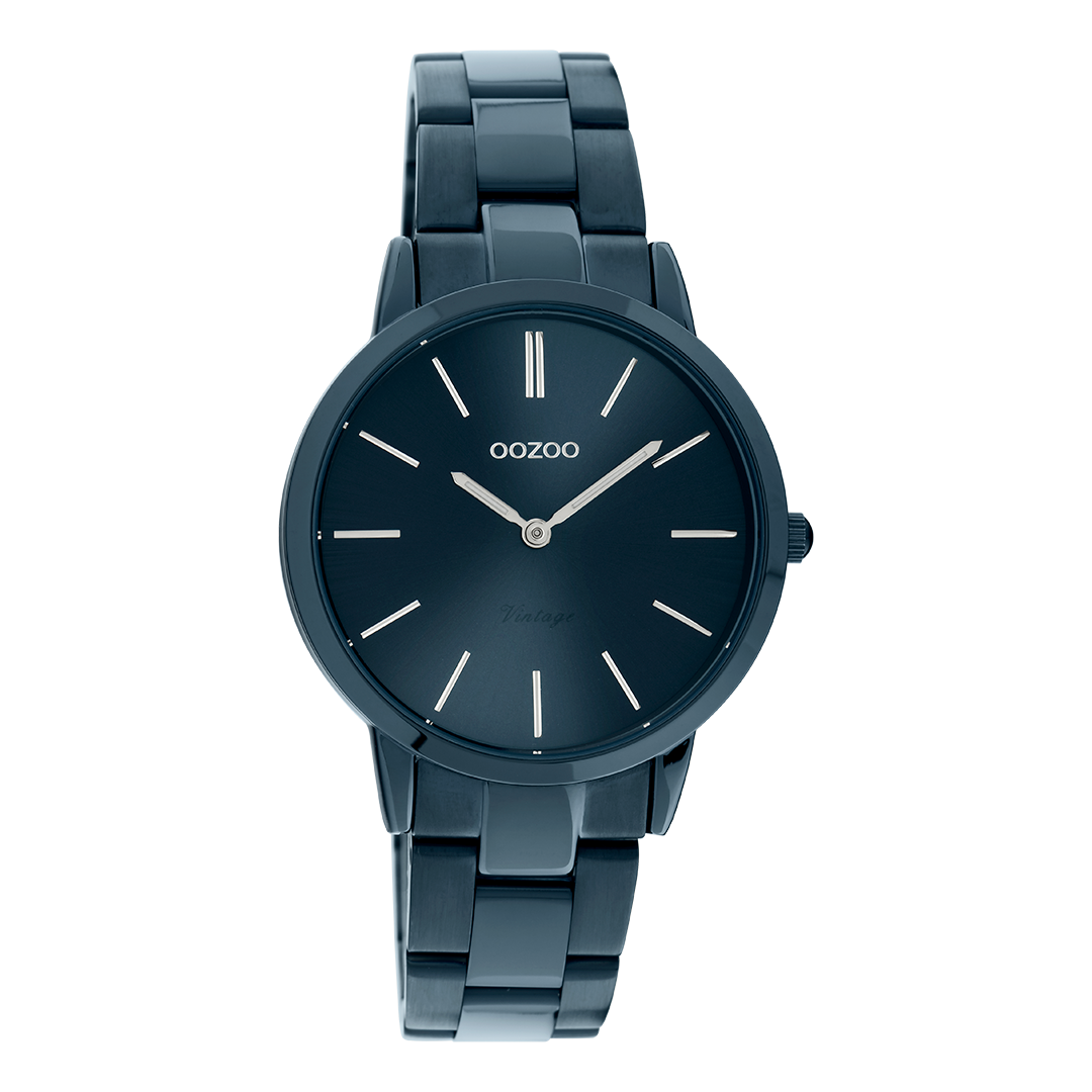 Dark blue OOZOO watch with dark blue stainless steel bracelet - C20108