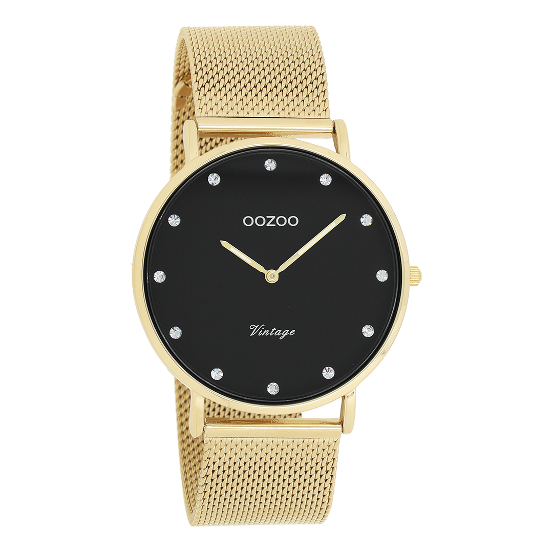 Oro OOZOO Mira con brazalete de malla de metal dorado - C20237