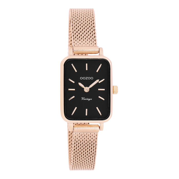 oozoo Goudkleurige OOZOO horloge met olijf groene leren band