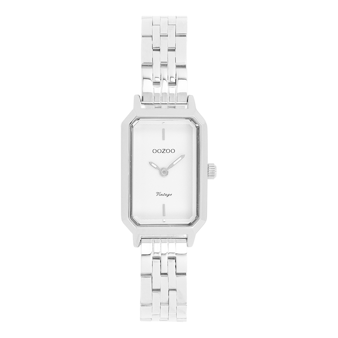 Silver coloured OOZOO watch with stainless steel bracelet - C20423