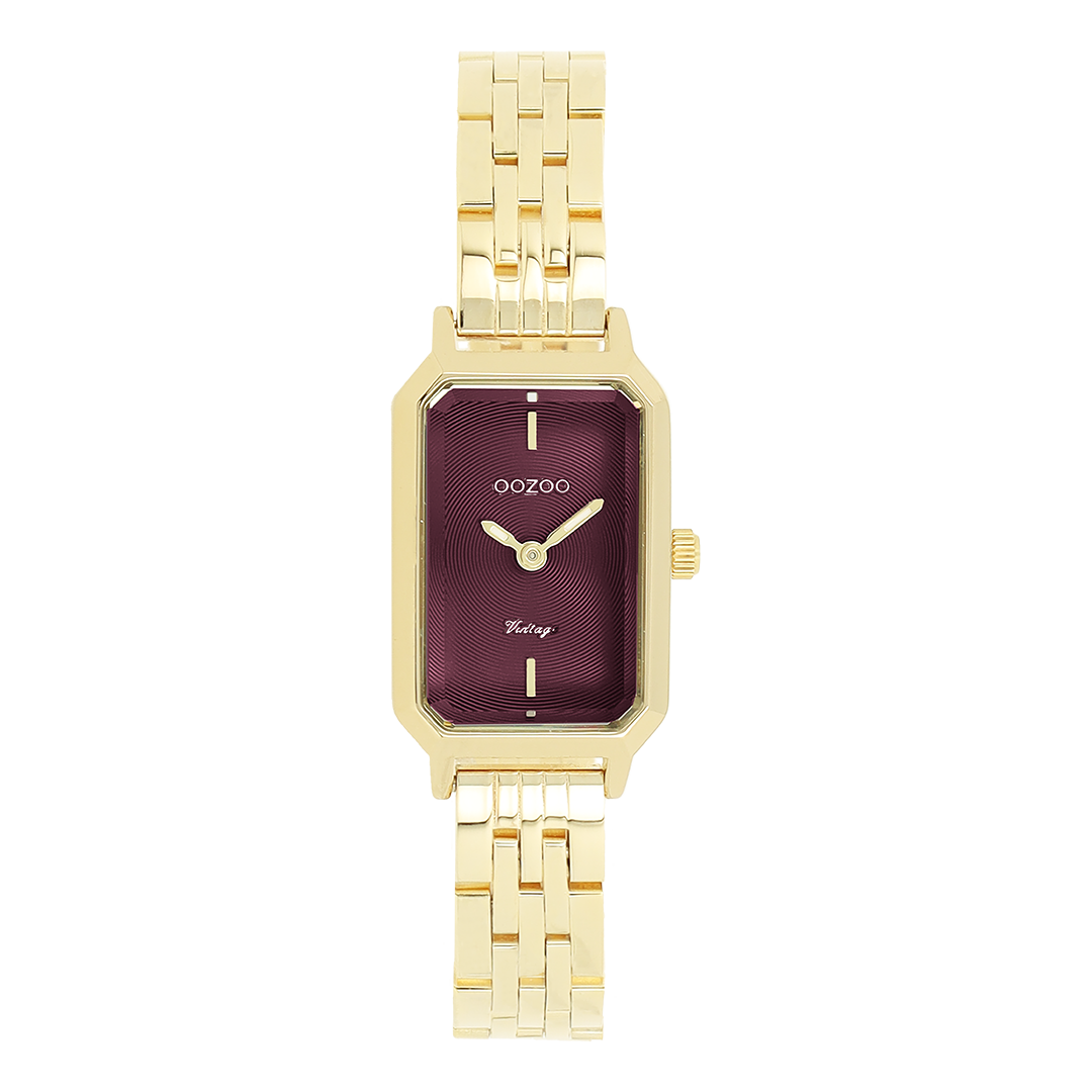 Gold coloured OOZOO watch with stainless steel bracelet - C20459