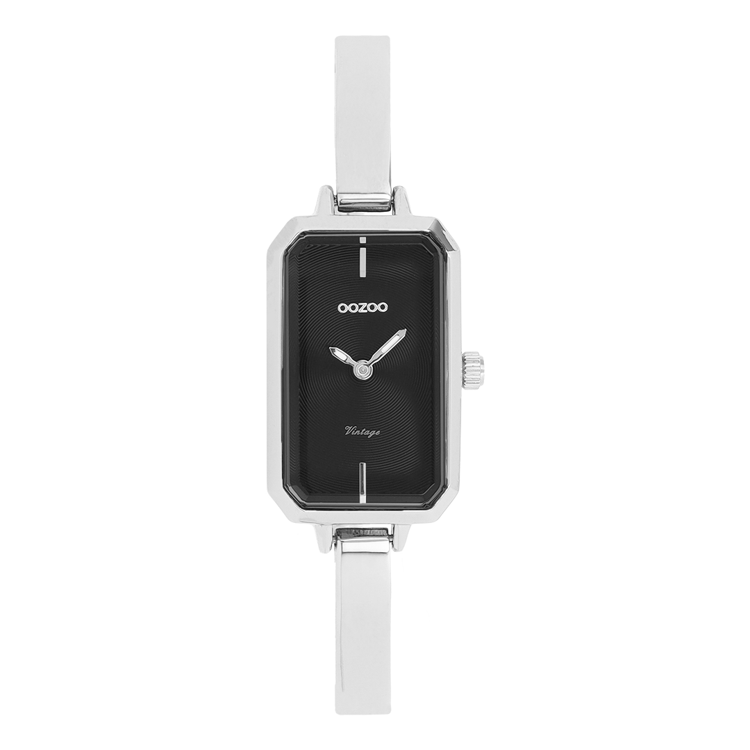 Silver coloured OOZOO watch with bangle - C20466