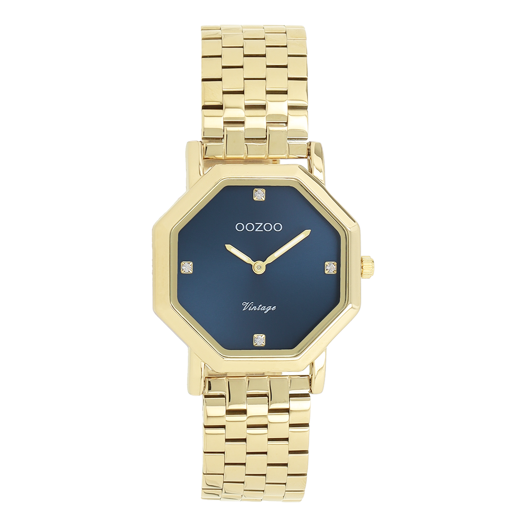Gold coloured OOZOO watch with stainless steel bracelet - C20474
