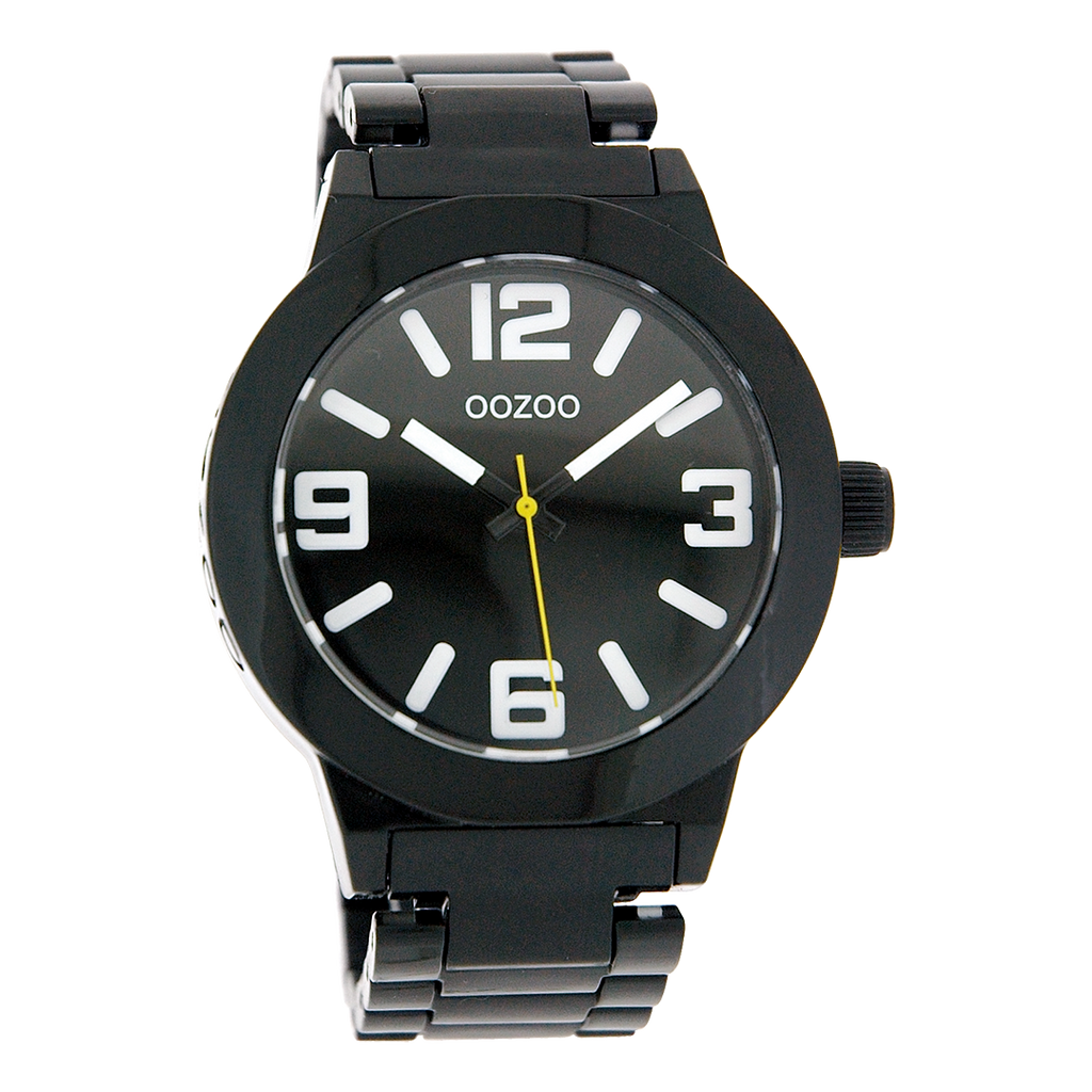 OOZOO Montre en noir avec bracelet en plastique en noir - C3684