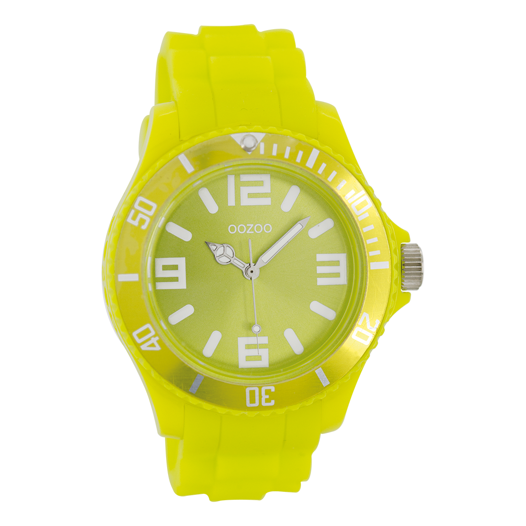Yellow OOZOO watch with rubber strap - C4288