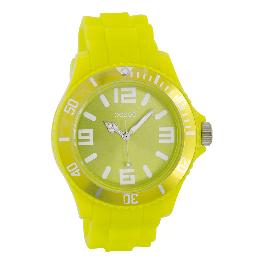 Gele OOZOO horloge met rubber band - C4288