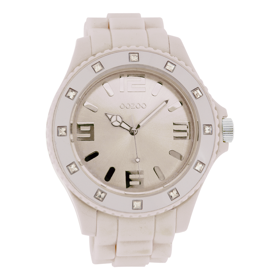 Old pink OOZOO watch with rubber strap - C4338