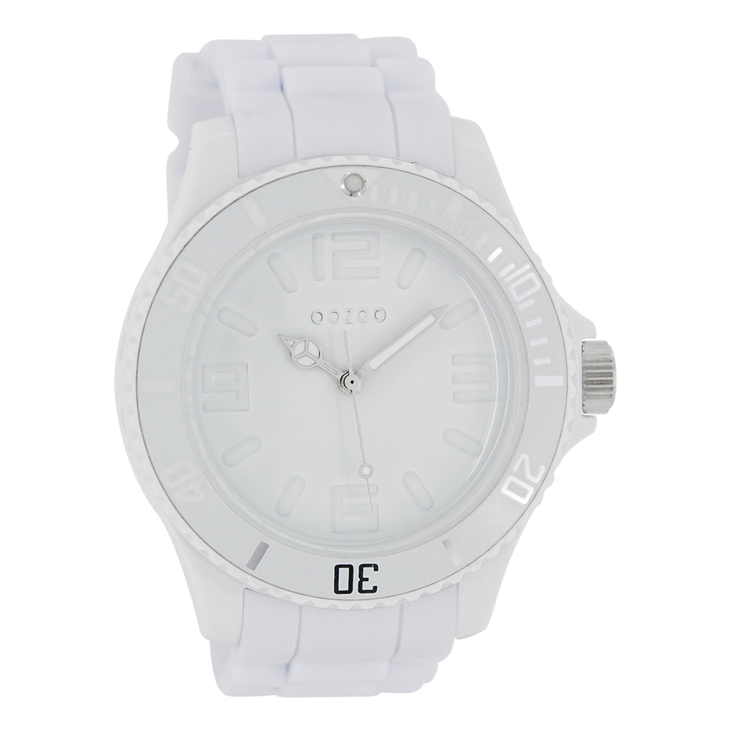 Witte OOZOO horloge met rubber band - C4341