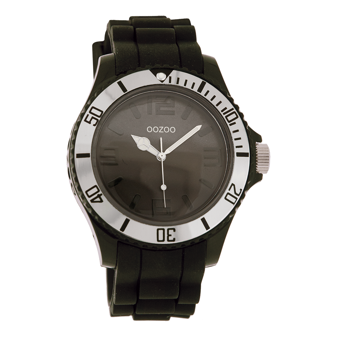 Black OOZOO watch with rubber strap - C4353