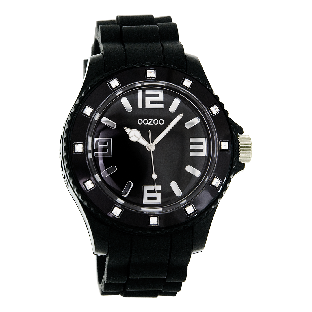 Black OOZOO watch with rubber strap - C4360