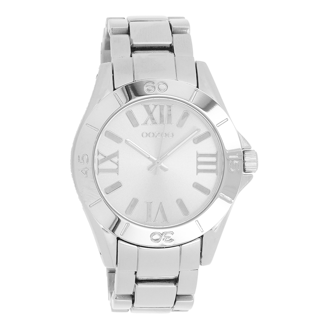 Silver coloured OOZOO watch with stainless steel bracelet - C5701