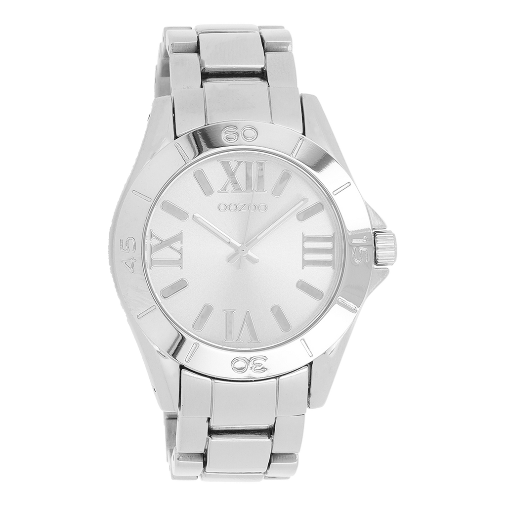 Silver coloured OOZOO watch with stainless steel bracelet - C5701