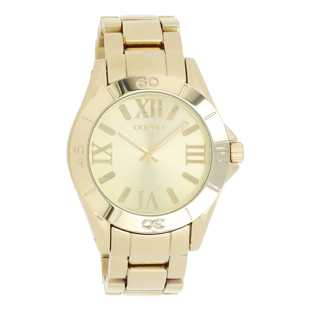 Gold coloured OOZOO watch with stainless steel bracelet - C5702