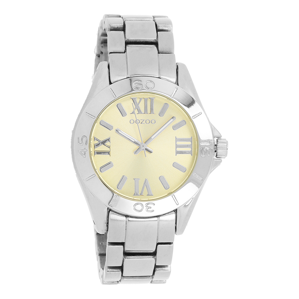 Silver coloured OOZOO watch with stainless steel bracelet - C5706