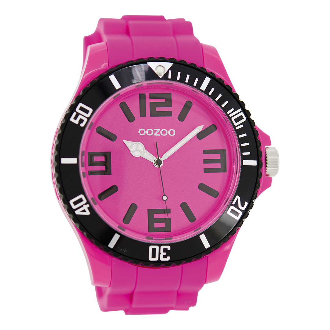 Pink OOZOO watch with rubber strap - C5819
