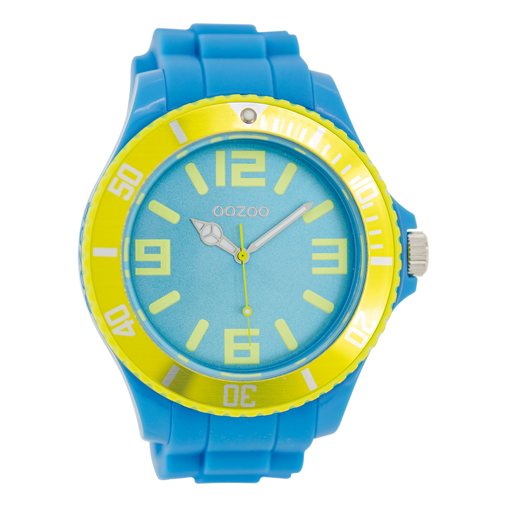 Blauwe OOZOO horloge met rubber band - C5832