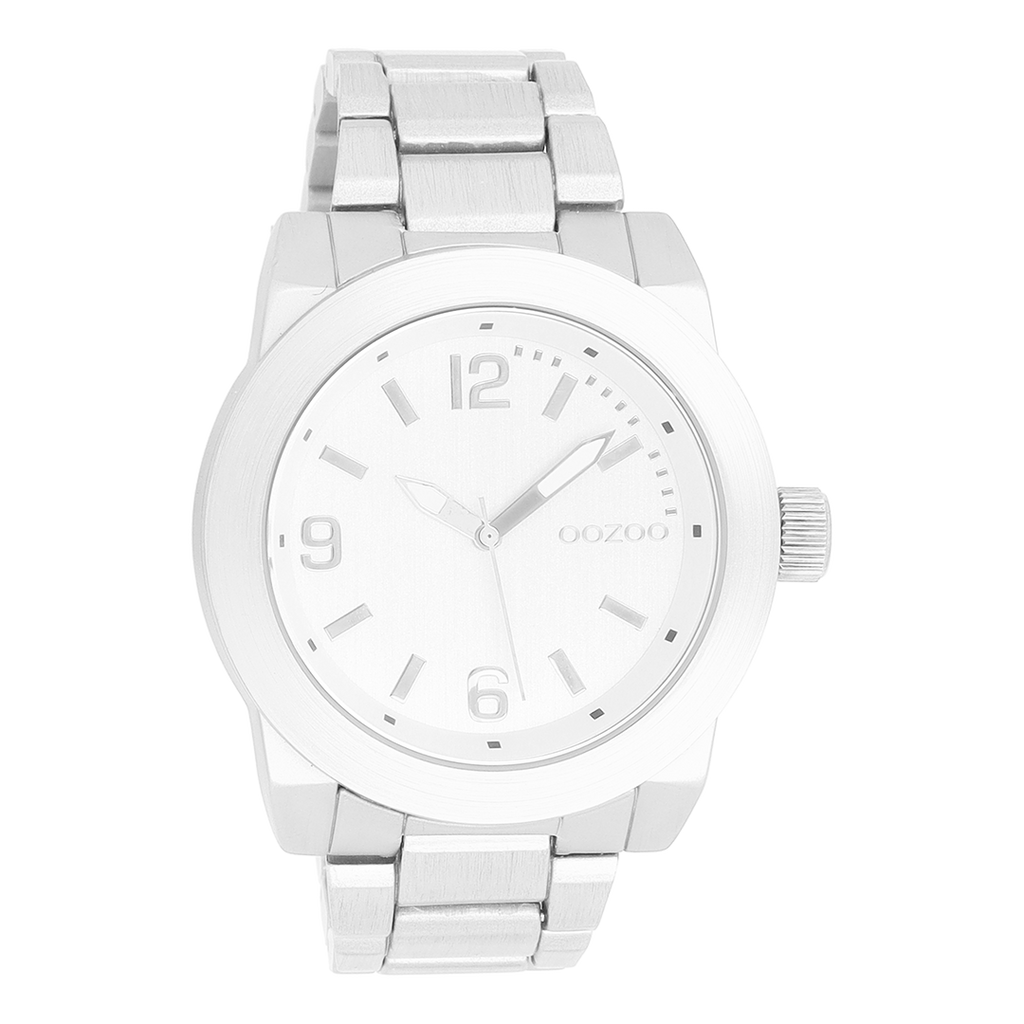 OOZOO Montre en couleur argent avec bracelet en acier inoxydable en couleur argent - C7520