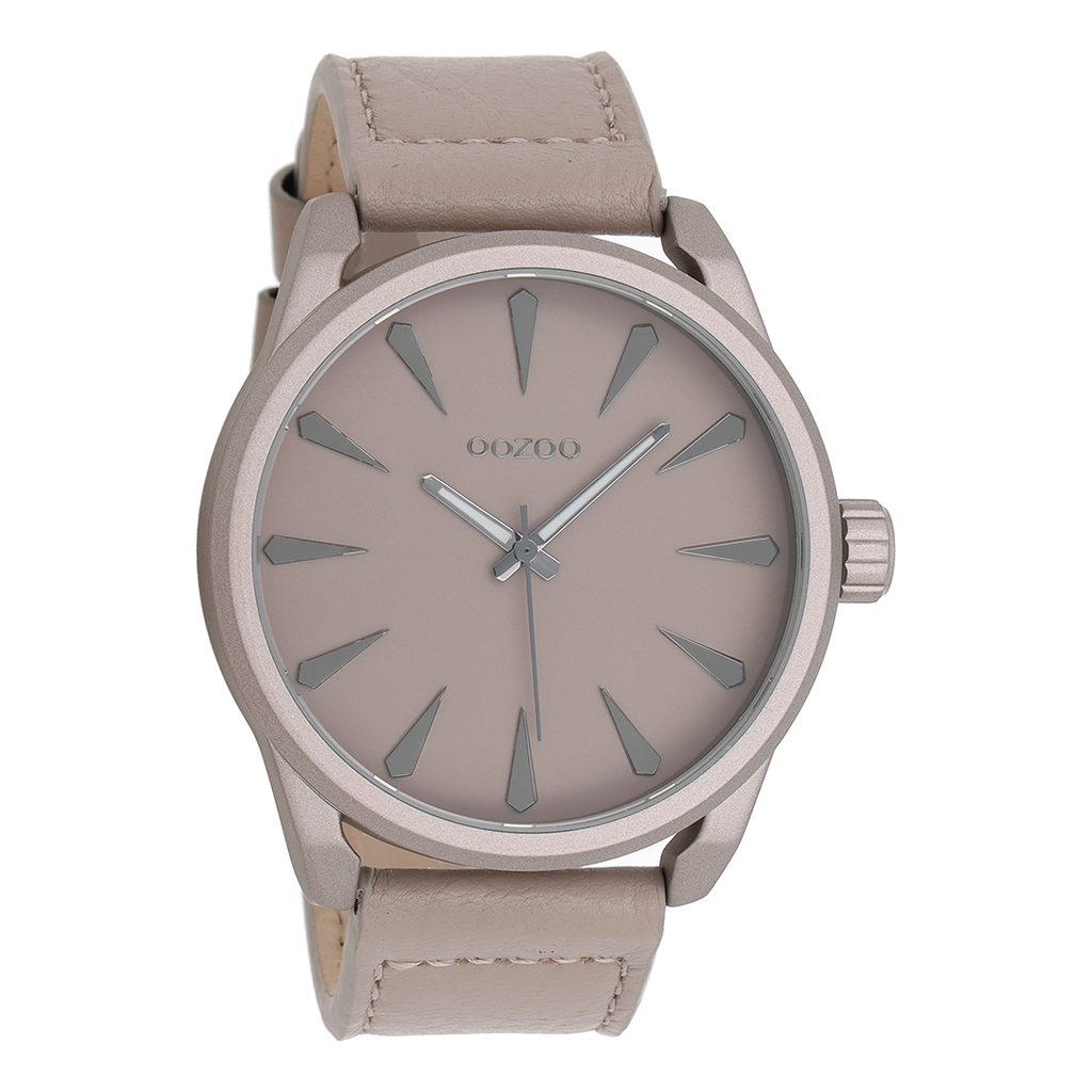 Taupe OOZOO watch with leather strap - C8225