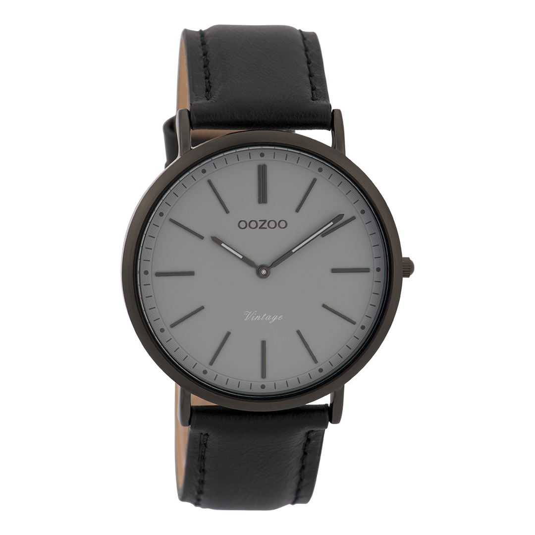 OOZOO Vintage series C9319 zwarte horloge zwarte band