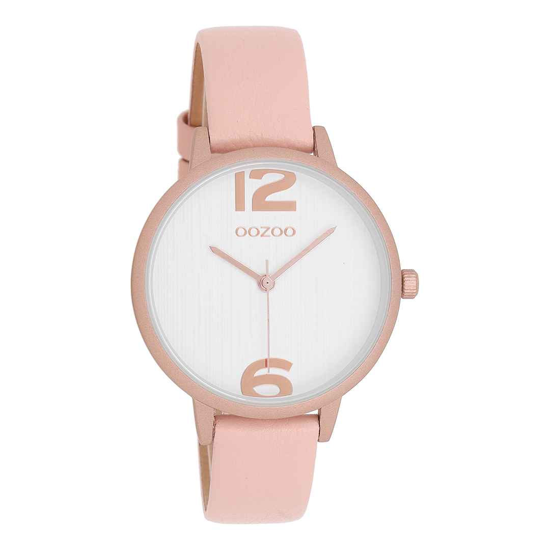 Light blue OOZOO watch with leather strap - C9577