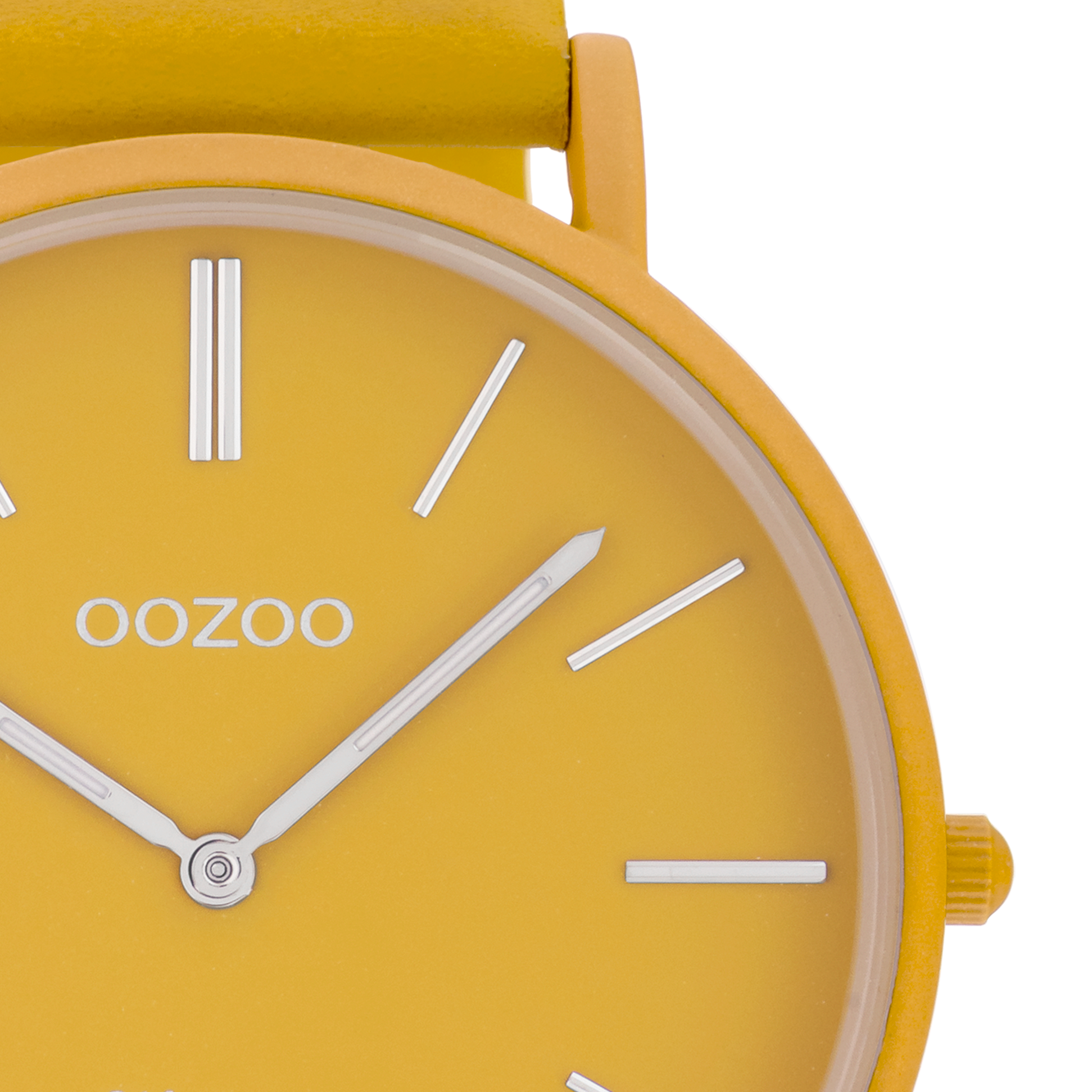 Mosterd gele OOZOO horloge met mosterd gele leren band C9881