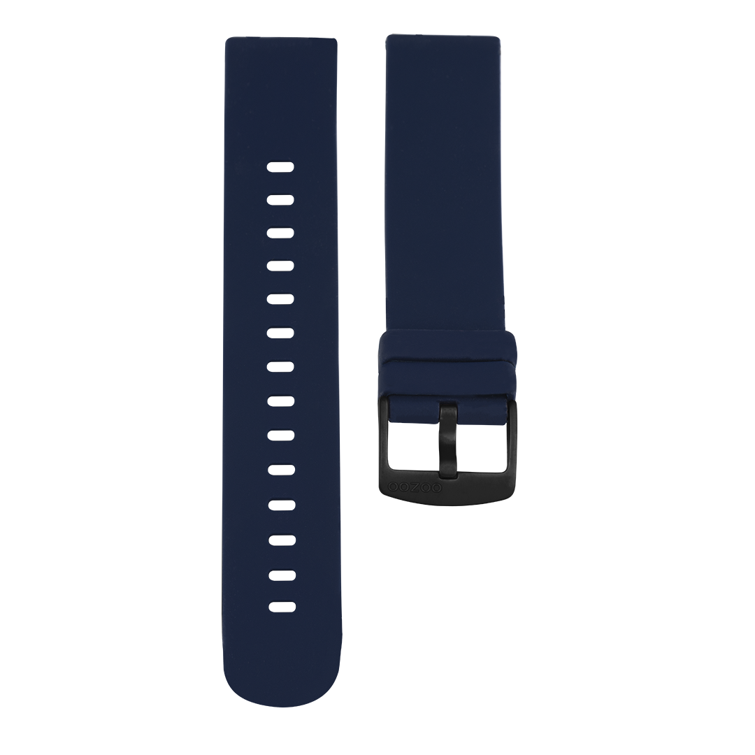 Oozoo Cinturino Per Orologio In Pelle Con Fibbia Ad Ardiglione, Nero, Larghezza 28 Mm - Con Anse A Molla Incluse