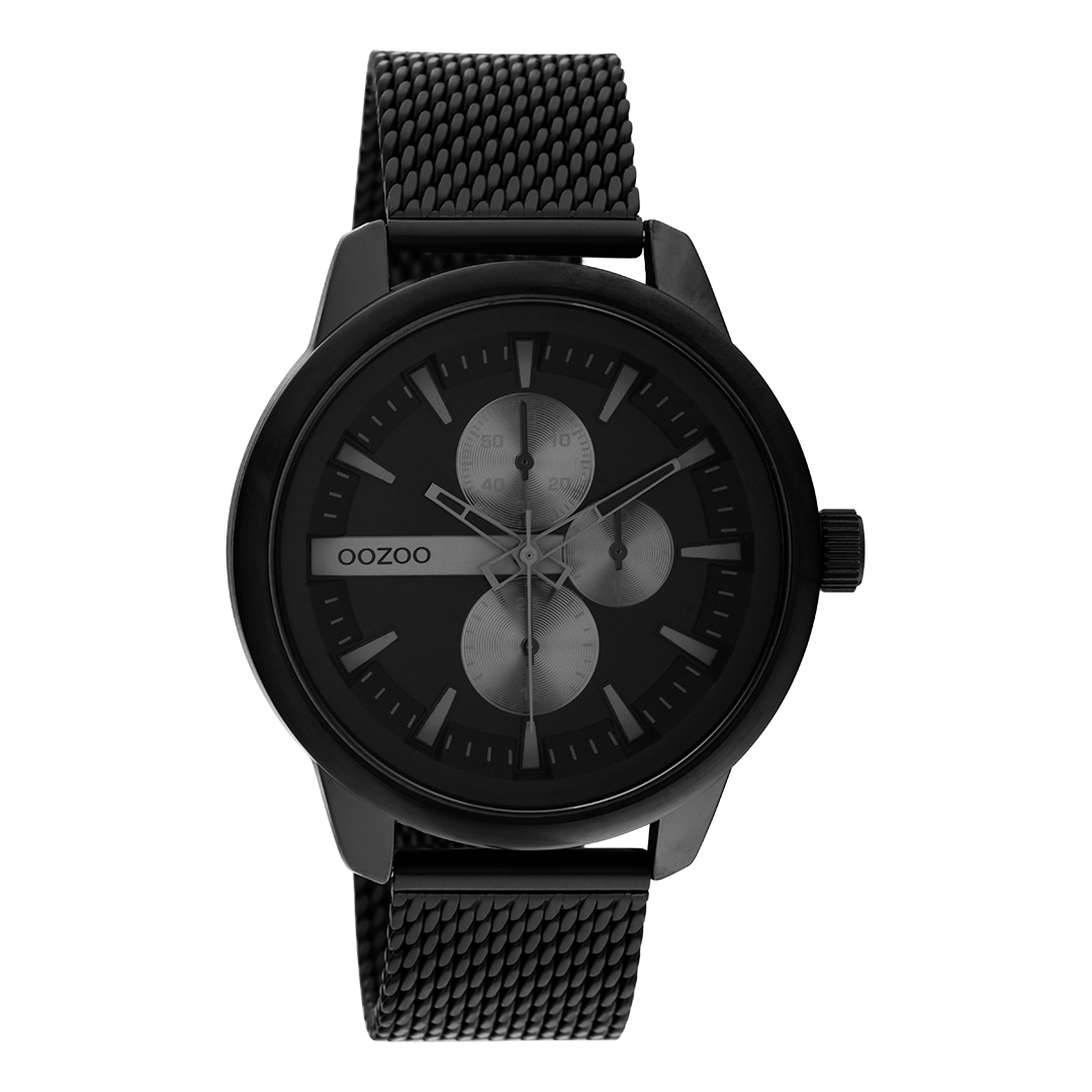 OOZOO Timepieces C11019 zwarte horloge zwarte band