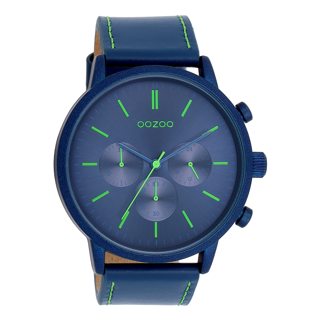 Oozoo Timepieces C11230_C11234_Parent Herenhorloge, hoogwaardig horloge voor mannen, elegant analoog herenhorloge in rond, zilver/jeansblauw Oozoo Timepieces C11230_C11234_Parent Herenhorloge, hoogwaardig horloge voor mannen, elegant analoog herenhorloge in rond, zilver/jeansblauw