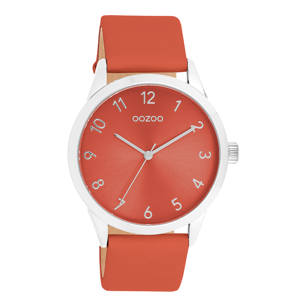 OOZOO Timepieces C11328 goudkleurige horloge taupe band