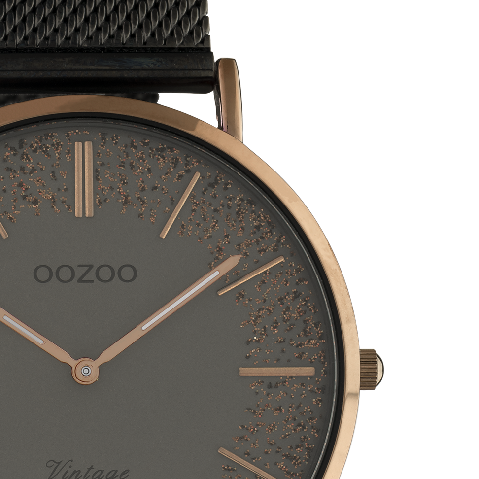 OOZOO Vintage series C20139 bruine horloge titanium band