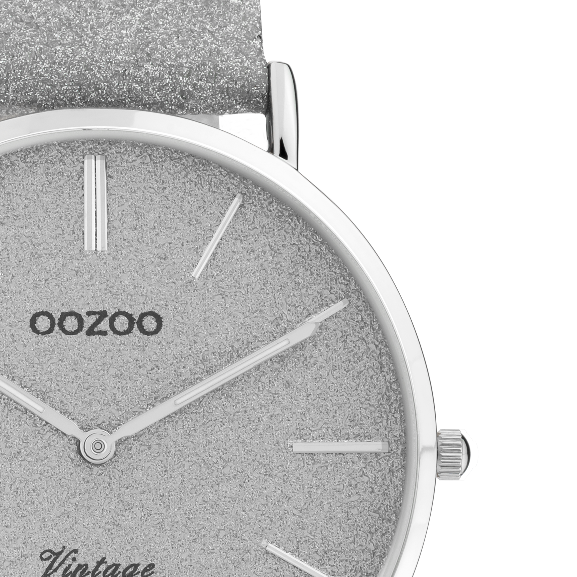 OOZOO Vintage series C20160 zilverkleurige horloge zilverkleurige band