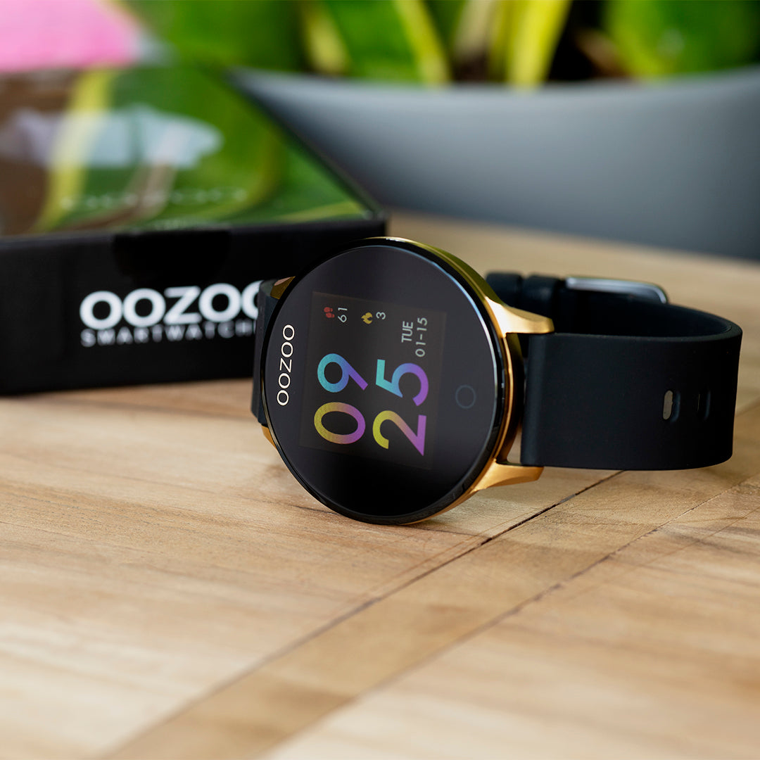 OOZOO Smartwatches Q00120 gold coloured watch black strap