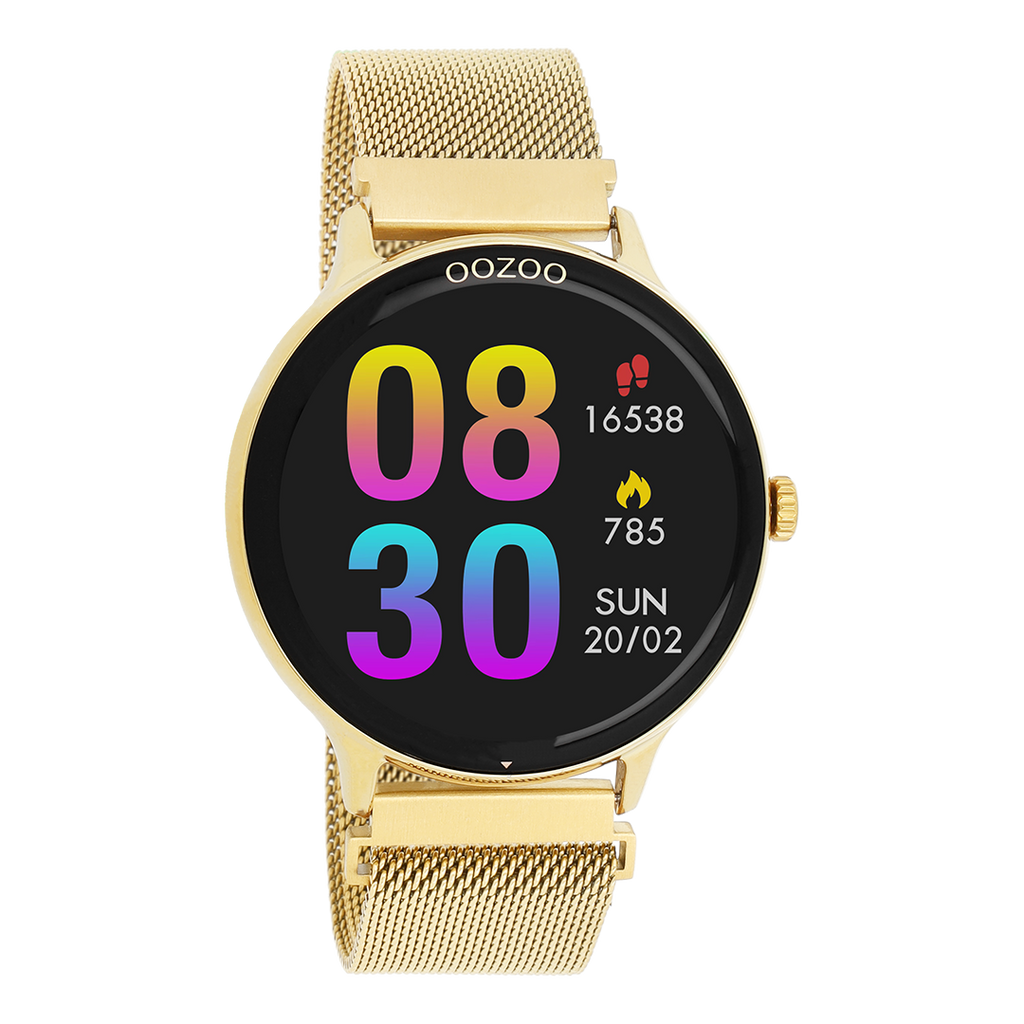 OOZOO Smartwatches Q00139 zwarte horloge zwarte band