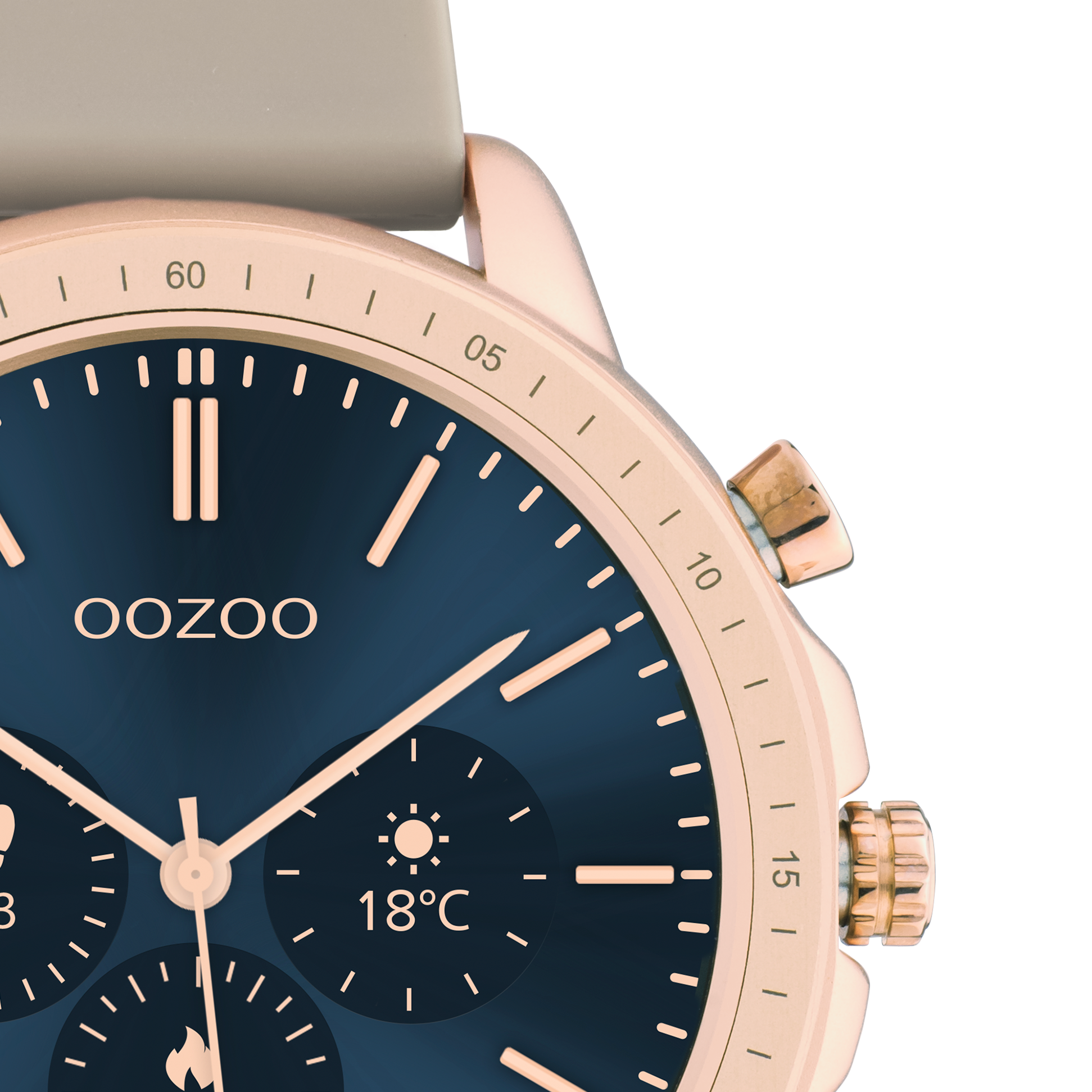 OOZOO Smartwatches Q00302 montre connectée or rose taupe
