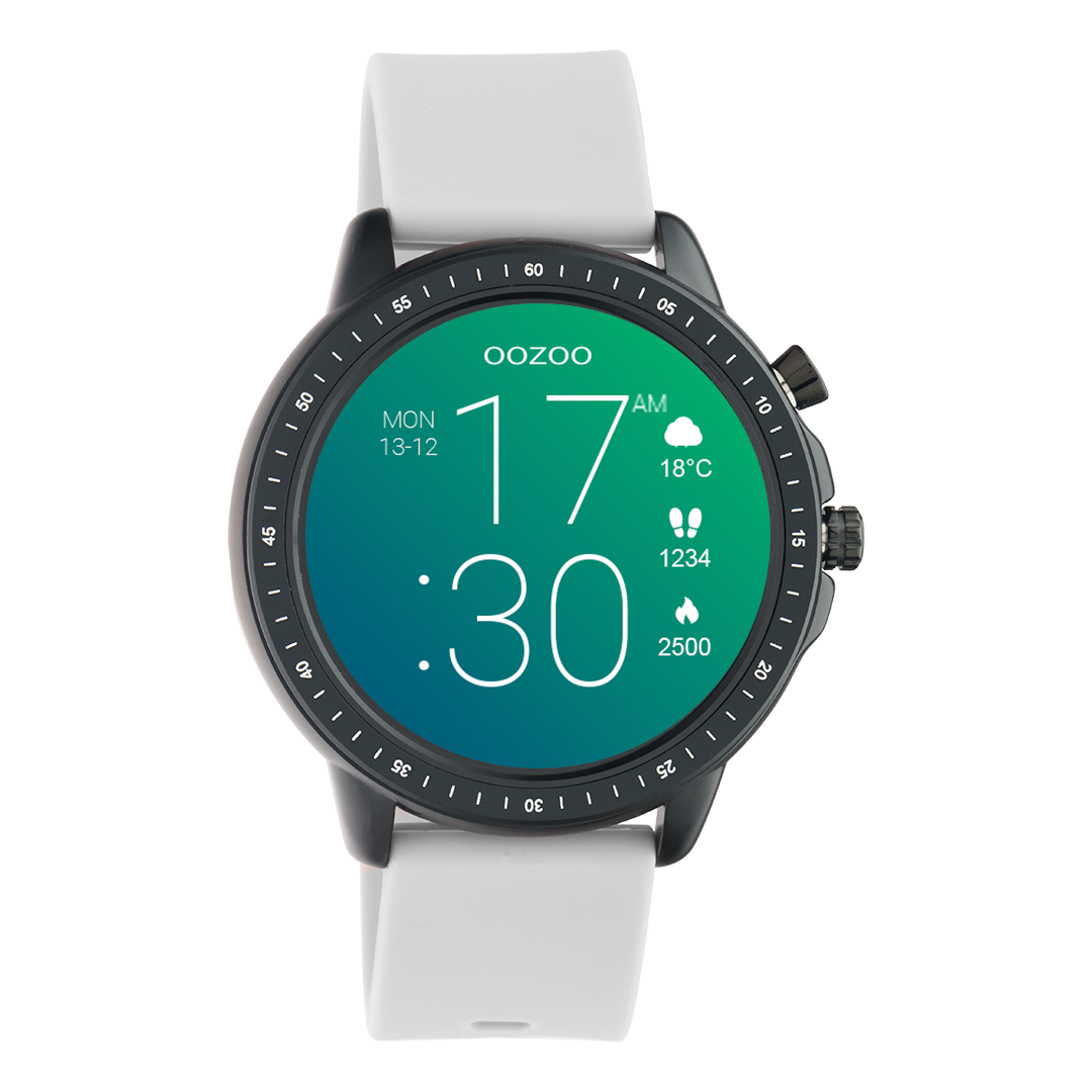 Zilverkleurige Oozoo Wijzerplaten Oozoo Smartwatch Zilverkleurig