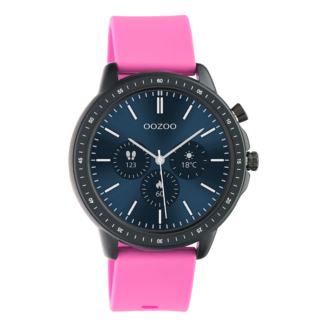 OOZOO Smartwatches Q00331 montre connectée noir rose framboise